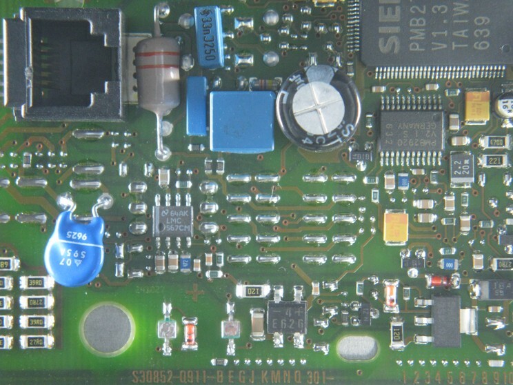 Circuit board immuminated from side